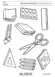 okul-öğeleri boyama sayfaları